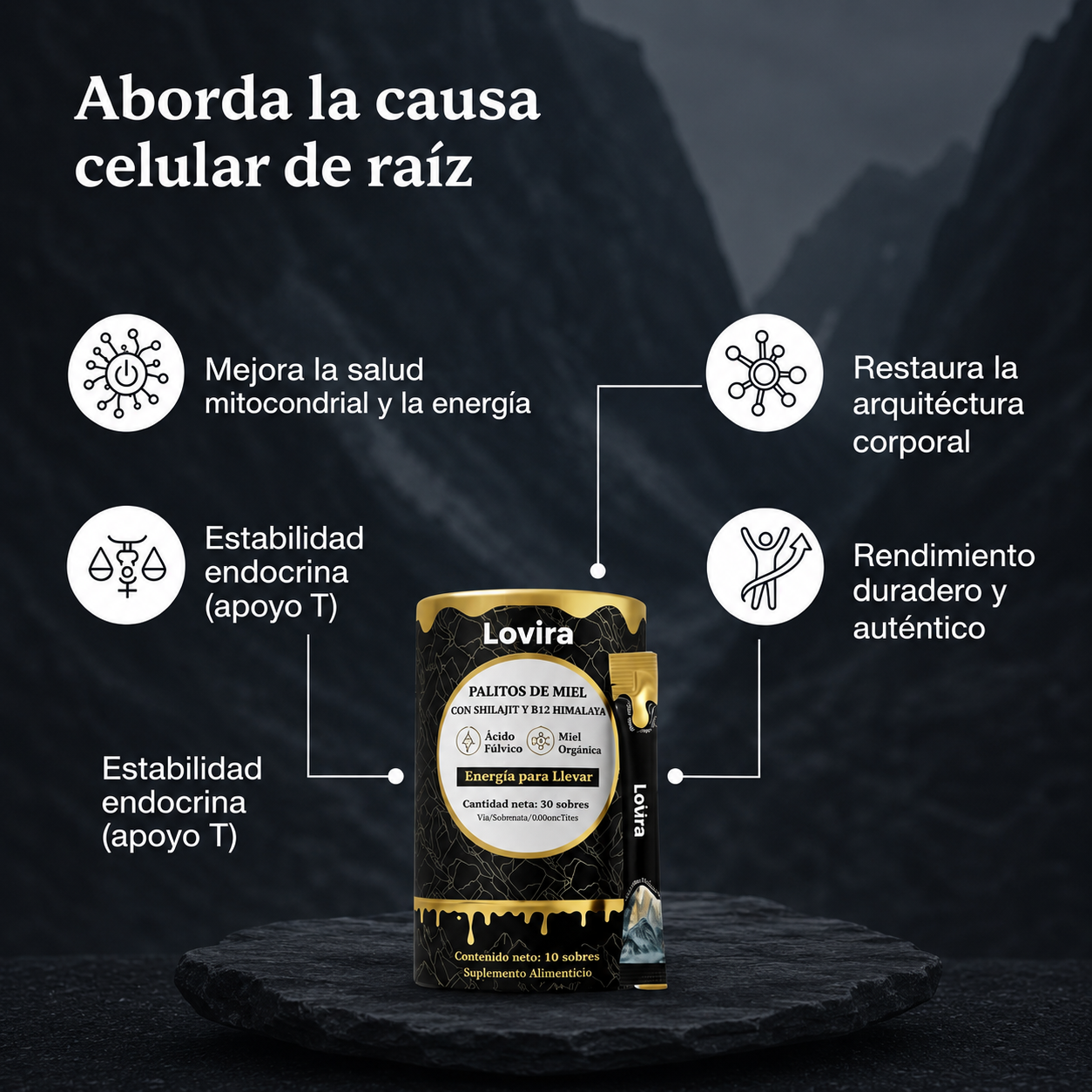 Barritas de Miel Dorada Shilajit del Himalaya Puro